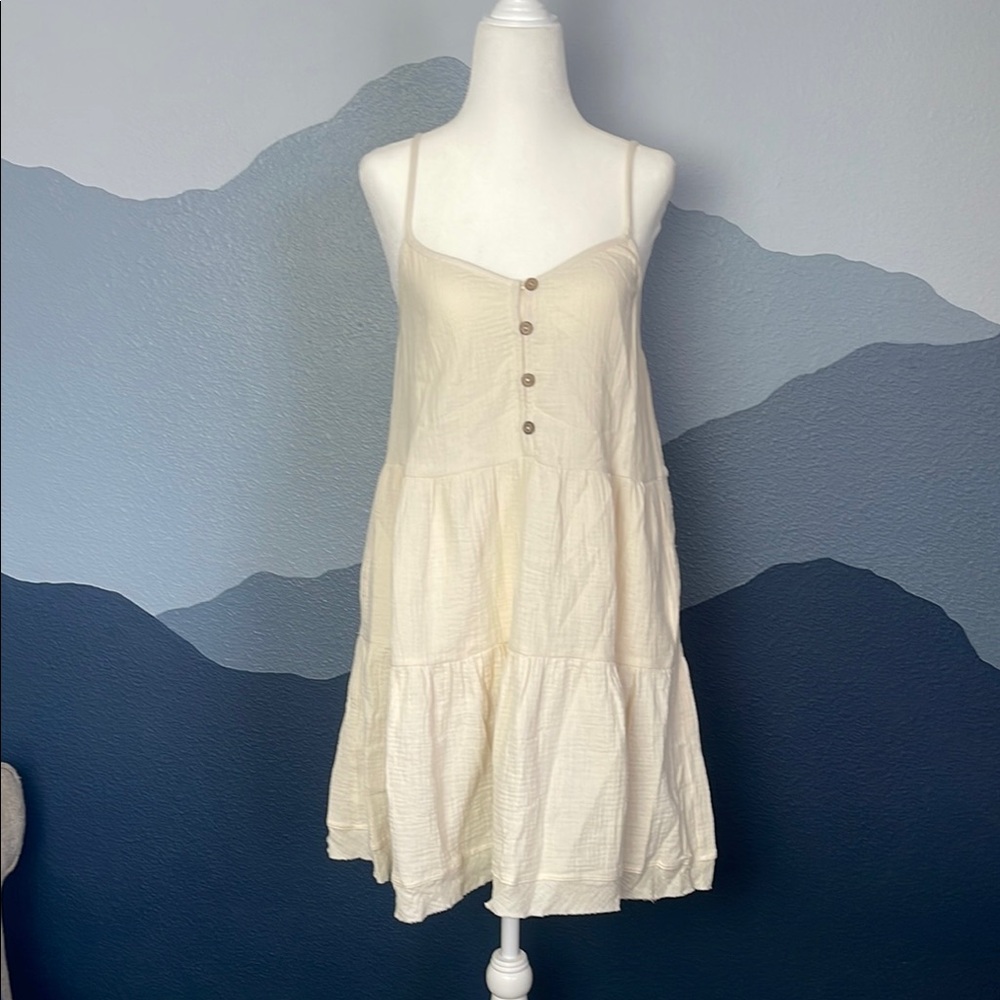 Newbury Kustom Cream Tiered Mini Sundress